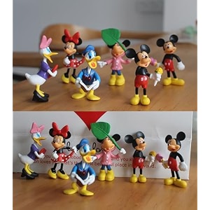 spiaty polyvinyl chloride donald duck home car and office decor figurine small multi set of 6