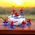 Spiaty Superhero Home, Car and Office Decor Figurine (Small, Red, Set of 7)