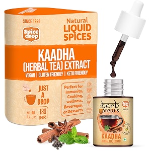spice drop herb brews ayush kadha kwath extract for immunity  5ml 180 drops