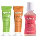 Spicta Cucumber Mint &amp; Ginger Mint Natural Hydroxyapatite Toothpaste &amp; Peach Mint Mouthwash | Alcohol Free Mouthwash with Fitkari (Alum) | Fluoride Free, SLS Free for Adults &amp; Kids, Pack of 3