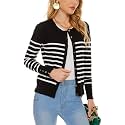 Spicy Sandia Button Down Crewneck Cardigan Sweaters for Women