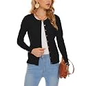 Spicy Sandia Button Down Crewneck Cardigan Sweaters for Women