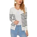 Spicy Sandia Button Down Crewneck Cardigan Sweaters for Women