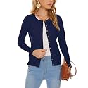 Spicy Sandia Button Down Crewneck Cardigan Sweaters for Women