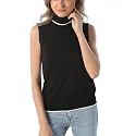Spicy Sandia Women’s Ribbed Knit Sleeveless Turtleneck Tops