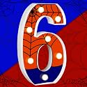 Spider Light up Numbers Spider Birthday Decorations Happy Birthday Light up Sign for Spider Decorations Spider Party Favors Spider Birthday Party Supplies (Number 6)