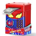 Spider Piggy Bank for Kids, Electronic Money Box ATM Safe Blue