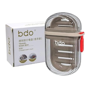1pc 2in1 transparent plastic leakproof portable travel bar soap box case with cover lid and soap holder dish drainage tray for bathroom camping travelling - best bar soap travel container