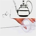 Creative Multipurpose Flexible Stainless Steel Skeleton Hard Nylon Bristles Bendable 23 Cm Long Mini Tube, Straws, Thin Pipes, Kettle Tea Pot Spout, Nozzles, Bottle Outlet Etc Cleaning Brush Kitchen Tool
