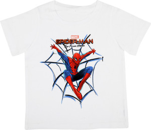 Spiderman Boys Typography Printed Polyester Regular T