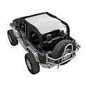 SPIDERWEBSHADE Original JK 2-Door Full Sunshade Top (2007-2017) Compatible with Jeep Wrangler JK Rubicon Sahara Sport All Trims - Airbag Safe - USA Made - 10 Year Warranty (White)