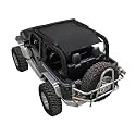 SPIDERWEBSHADE Original JK 2-Door Full Sunshade Top (2007-2017) Compatible with Jeep Wrangler JK Rubicon Sahara Sport All Trims - Airbag Safe - USA Made - 10 Year Warranty (Black)