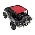 SPIDERWEBSHADE Original JK 2-Door Full Sunshade Top (2007-2017) Compatible with Jeep Wrangler JK Rubicon Sahara Sport All Trims - Airbag Safe - USA Made - 10 Year Warranty (Red)