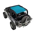 SPIDERWEBSHADE Original JK 2-Door Full Sunshade Top (2007-2017) Compatible with Jeep Wrangler JK Rubicon Sahara Sport All Trims - Airbag Safe - USA Made - 10 Year Warranty (Teal)