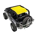 SPIDERWEBSHADE Original JK 2-Door Full Sunshade Top (2007-2017) Compatible with Jeep Wrangler JK Rubicon Sahara Sport All Trims - Airbag Safe - USA Made - 10 Year Warranty (Yellow)