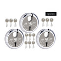 spidro Subh Labh 77MM Shutter Lock Set of 3 Heavy Duty Anti Theft Lock Wheel Lock