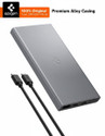 Spigen 10000 mAh 22.5 W Power Bank (Dark Silver, Lithium Polymer, Fast Charging for Mobile)
