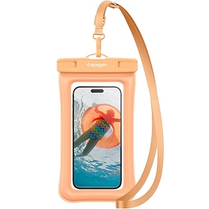 spigen floating waterproof phone pouch 1 pack - aqua blue