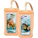 Spigen Floating Waterproof Mobile Pouch for iPhone, Samsung Galaxy, Google Pixel and All Other Smartphones up to 8.2 Inches, Mobile Waterproof Case Pouch IPX8 Certified, (Pack of 2, A610) - Aqua Blue