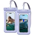 Spigen Floating Waterproof Mobile Pouch for iPhone, Samsung Galaxy, Google Pixel and All Other Smartphones up to 8.2 Inches, Mobile Waterproof Case Pouch IPX8 Certified, (Pack of 2, A610) - Aqua Blue