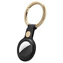 Spigen Cyrill Basic Leather for GPS tag (2021) Case Cover Faux Leather Holder with Key Ring - Black