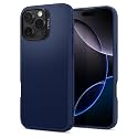 Spigen Cyrill Kajuk Mag | iPhone 16 Pro Case | Blue iPhone 16 Pro Back Cover | Faux Leather+TPU+PC - Navy