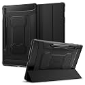 Spigen for Galaxy Tab S10 Plus Case (2024), Galaxy Tab S9 Plus Case (2023), Rugged Armor Pro Protective Tri-Fold Cover with Built-in S Pen Holder, Shock-Absorbing Carbon Fiber Design, 12.4 Inch, Black