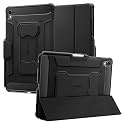 Spigen for Galaxy Tab S11 Case (2025), Rugged Armor Pro Protective Tri-Fold Cover with Built-in S Pen Holder, Shock-Absorbing Carbon Fiber Design, 11 Inch, Black