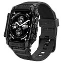 Spigen Case with Strap Band for Apple Watch Series 11/10 42mm, Rugged Protection, Flexible(Rugged Armor Pro) - Matte Black