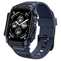 Spigen Case with Strap Band for Apple Watch Series 11/10 42mm, Rugged Protection, Flexible(Rugged Armor Pro) - Navy Blue