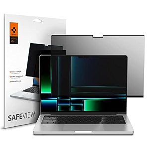 spigen safeview privacy screen protector guard for macbook pro 14 inch m5 pro m5 max 2026  m5 2025  m4 2024  m3 m3 pro m3 max 2023 m2 series 1 pack