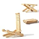 SPIKE 2-in-1 Guitar Stand & Footstool, Adjustable Foldable Wooden Stand for Classical & Nylon String Guitar, Solid Ash Wood, Compact & Portable