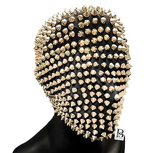spike mask studded full face mask cover halloween masquerade mask spikes steampunk haute couture ski mask