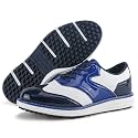 Spikeless Golf Shoes Men Professional Golf Shoes Male Classic Walking Shoes for Golfers Big Size 7-14 (Blue,9)