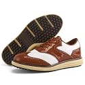 Spikeless Golf Shoes Men Professional Golf Shoes Male Classic Walking Shoes for Golfers Big Size 7-14 (Brown,8)