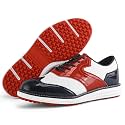 Spikeless Golf Shoes Men Professional Golf Shoes Male Classic Walking Shoes for Golfers Big Size 7-14 (BlueRed,7)