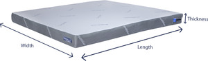 spinecure orthopedic memory foam mattress 6 inch king high resilience hr foam mattress l x w 72 inch x 72 inch