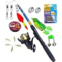 Spinning Rod - Lightweight Sensitive Fishing Rod, Tournament Quality Spinning Fishing Rod | Fishing Set 2 by 2 Chain Set