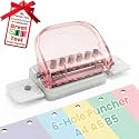 Colorful Mini Binding Machine,Portable 6-Hole Punch for Planners,DIY Paper Puncher Book Binder for A4 A5 B5,School Office Home Business,Craft,Scrapbooking,Notebook,Journaling