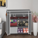 SPIRITED 1 Door 3 Layer PP Collapsible Wardrobe (Finish Color - A3 Grey, DIY(Do-It-Yourself))