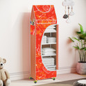 SPIRITED 6 Cabinet Baby Almirah, Kids Wardrobe, Folding Almirah,With Wheels Carbon Steel Collapsible Wardrobe (Finish Color - School Pattern Digital Print, DIY(Do-It-Yourself))