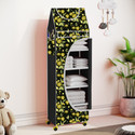 SPIRITED 6 Cabinet Baby Almirah, Kids Wardrobe, Folding Almirah,With Wheels Carbon Steel Collapsible Wardrobe (Finish Color - Daisy Floral Digital Print, DIY(Do-It-Yourself))