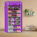 SPIRITED 8 Shelf Multipurpose Use PP Collapsible Wardrobe (Finish Color - A8 Purple, DIY(Do-It-Yourself))