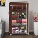 SPIRITED A4 Unique Color PP Collapsible Wardrobe (Finish Color - A4 Brown, DIY(Do-It-Yourself))