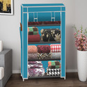 SPIRITED A4 Unique Color PP Collapsible Wardrobe (Finish Color - A4 Sky Blue, DIY(Do-It-Yourself))