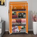 SPIRITED A4 Unique Color PP Collapsible Wardrobe (Finish Color - A4 Orange, DIY(Do-It-Yourself))