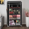 SPIRITED A4 Unique Color PP Collapsible Wardrobe (Finish Color - A4 Black, DIY(Do-It-Yourself))