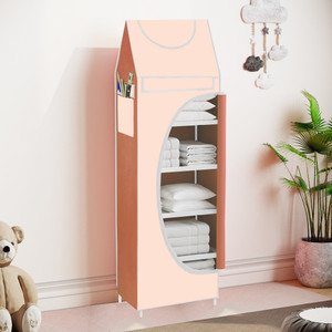 spirited baby 6 shelve unbreakable material carbon steel collapsible wardrobe finish color - awesome momes cover print diydo-it-yourself
