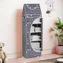 SPIRITED Baby 6 Shelve Unbreakable Material Carbon Steel Collapsible Wardrobe (Finish Color - Awesome box Cover Print, DIY(Do-It-Yourself))