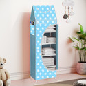 SPIRITED Baby 6 Shelve Unbreakable Material Carbon Steel Collapsible Wardrobe (Finish Color - Baby Paw Cover Print, DIY(Do-It-Yourself))